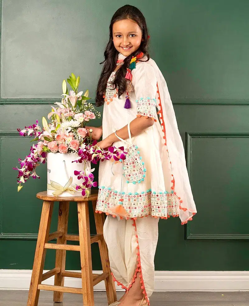 OC-143 Kids Dhoti Salwar Suits Girls Wear Catalog